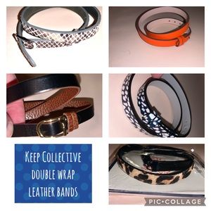 $15/ea Keep Collective Leather Double Wrap Bands